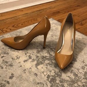 Coach Nude Patent Leather Pointed Toe Pumps